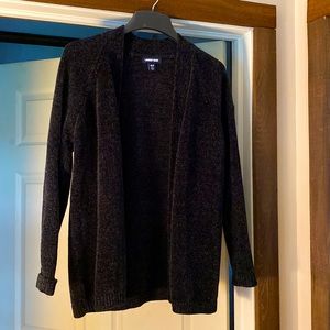 Lands End Black Cardigan, Size Medium